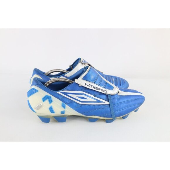 Vintage Umbro Mens 11 Kangaroo Leather XAI V Soccer Cleats Shoes Blue White FG main image 7